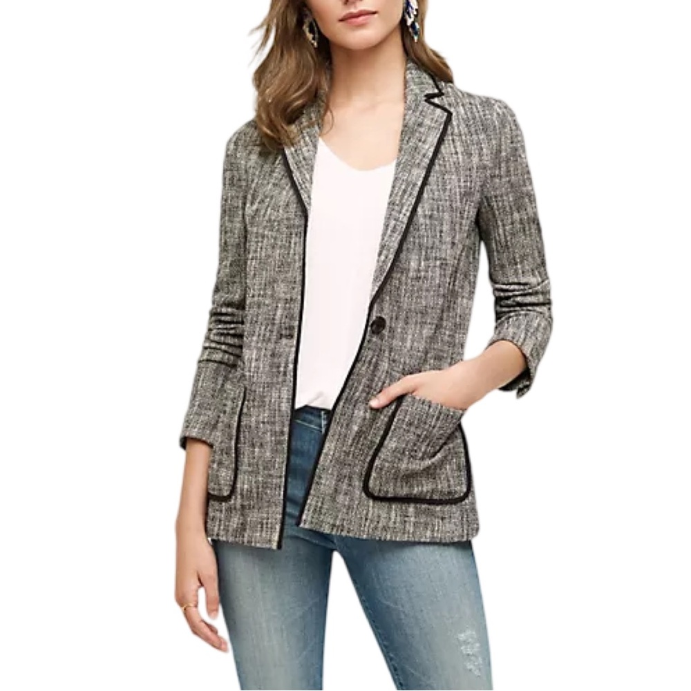 Anthropologie Women's Gray Blazer